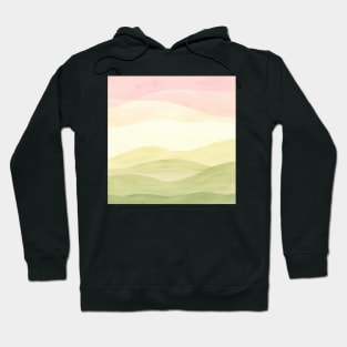 Abstract pink and green landscape 2 Hoodie